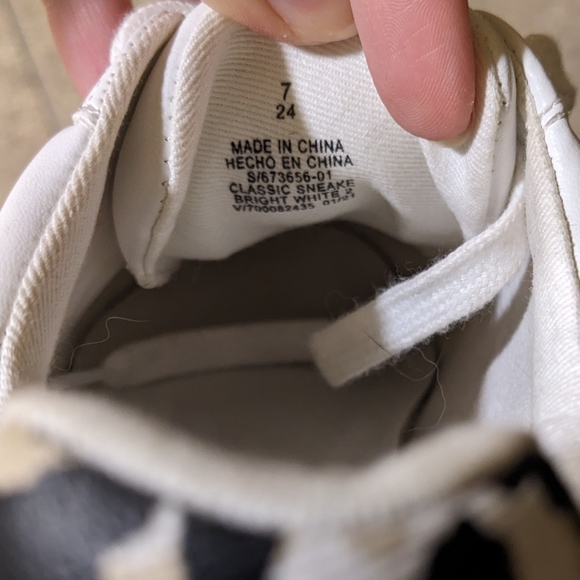 White Sneakers with Leopard Print Detail - Picture 6 of 6